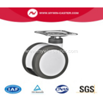 3 Inch Plate Swivel PU And PA Material Medical Twin Caster